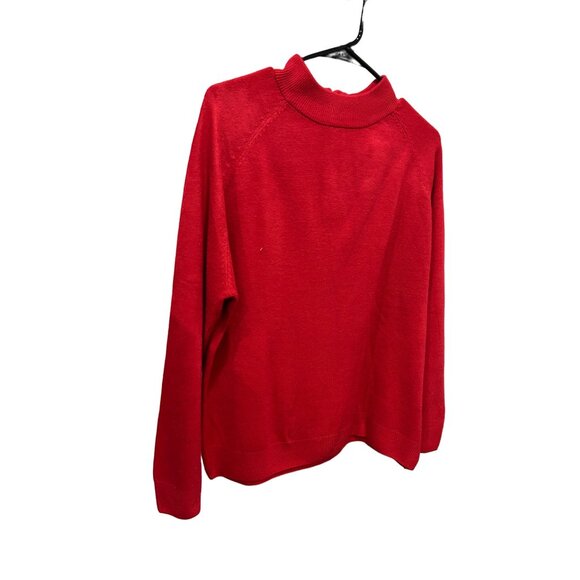 Drapers & Damons Red Mock Neck Sweater Womens Sz 1X - Picture 3 of 8